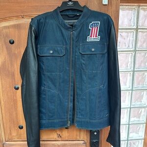 Harley-Davidson Denim & Leather Motorcycle Jacket